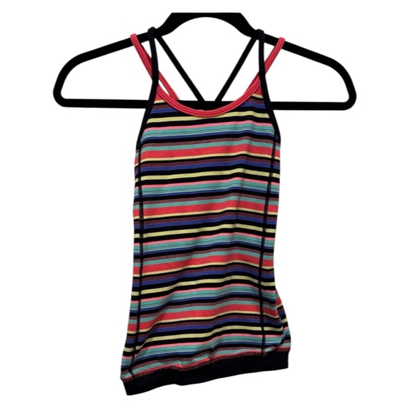 Ivivva Lululemon Girls’ Multicolor Striped Athletic Tank Top - Picture 1 of 8